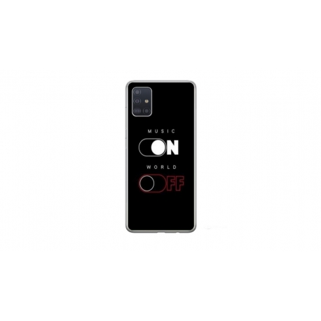 Husa personalizata tip carcasa HQPrint pentru Samsung Galaxy A51, model Phone On World Off, multicolor, S1D1M0131