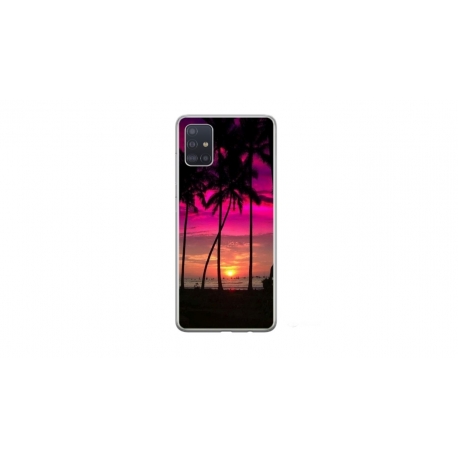 Husa personalizata tip carcasa HQPrint pentru Samsung Galaxy A51, model Beach View 1, multicolor, S1D1M0136
