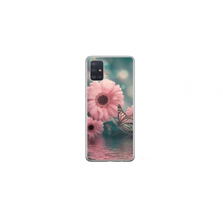 Husa personalizata tip carcasa HQPrint pentru Samsung Galaxy A51, model Flowers 7, multicolor, S1D1M0140