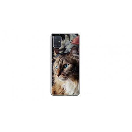 Husa personalizata tip carcasa HQPrint pentru Samsung Galaxy A51, model Cat 1, multicolor, S1D1M0143