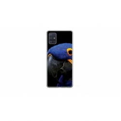 Husa personalizata tip carcasa HQPrint pentru Samsung Galaxy A51, model Blue Parrot, multicolor, S1D1M0145