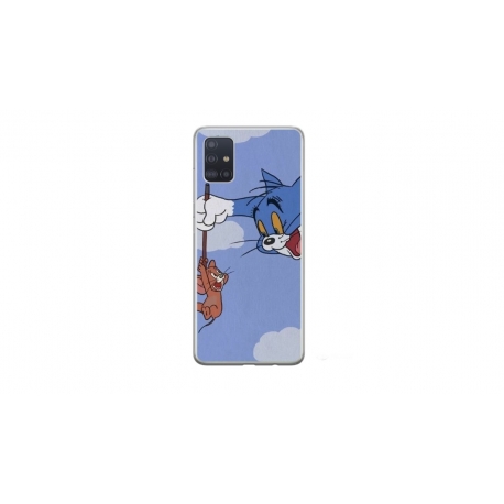 Husa personalizata tip carcasa HQPrint pentru Samsung Galaxy A51, model Tom and Jerry 1, multicolor, S1D1M0203