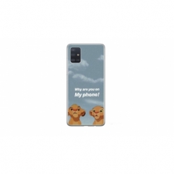 Husa personalizata tip carcasa HQPrint pentru Samsung Galaxy A51, model Why are you on my phone, multicolor, S1D1M0220