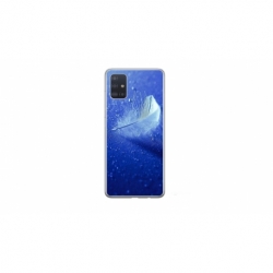 Husa personalizata tip carcasa HQPrint pentru Samsung Galaxy A51, model Pana, multicolor, S1D1M0236