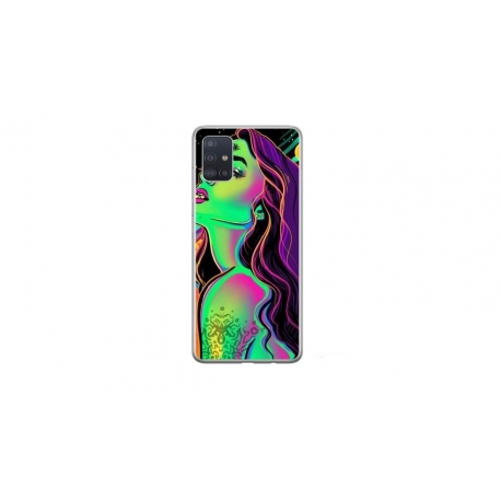 Husa personalizata tip carcasa HQPrint pentru Samsung Galaxy A51, model Colorful Girl, multicolor, S1D1M0249