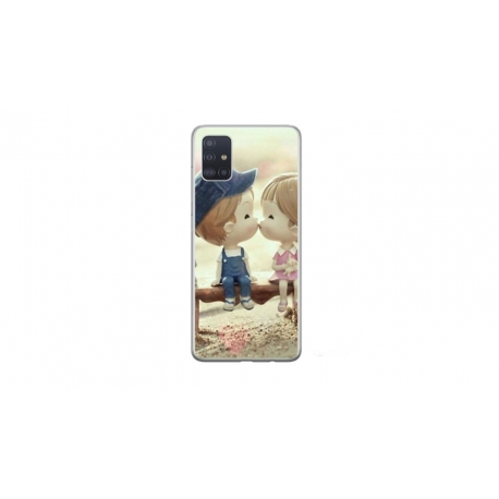 Husa personalizata tip carcasa HQPrint pentru Samsung Galaxy A51, model Kiss, multicolor, S1D1M0259