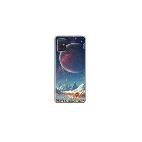 Husa personalizata tip carcasa HQPrint pentru Samsung Galaxy A51, model Alien Planet, multicolor, S1D1M0264