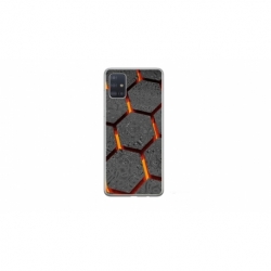 Husa personalizata tip carcasa HQPrint pentru Samsung Galaxy A51, model Lava Hex, multicolor, S1D1M0265