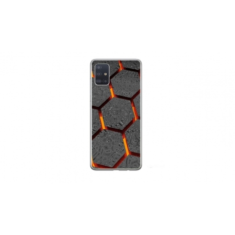 Husa personalizata tip carcasa HQPrint pentru Samsung Galaxy A51, model Lava Hex, multicolor, S1D1M0265