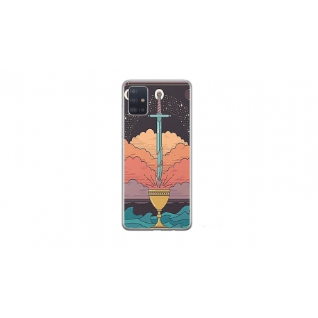 Husa personalizata tip carcasa HQPrint pentru Samsung Galaxy A51, model Tarrot, multicolor, S1D1M0267