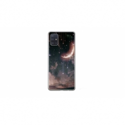 Husa personalizata tip carcasa HQPrint pentru Samsung Galaxy A51, model Falling Stars, multicolor, S1D1M0269