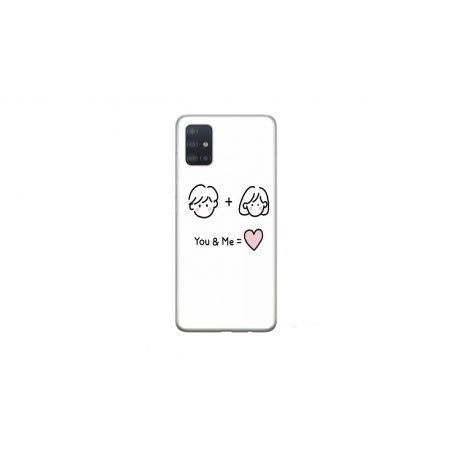 Husa personalizata tip carcasa HQPrint pentru Samsung Galaxy A51, model You and Me, multicolor, S1D1M0274