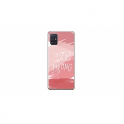 Husa personalizata tip carcasa HQPrint pentru Samsung Galaxy A51, model You are Strong, multicolor, S1D1M0275