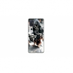 Husa personalizata tip carcasa HQPrint pentru Samsung Galaxy A51, model Skeleton Cards, multicolor, S1D1M0301