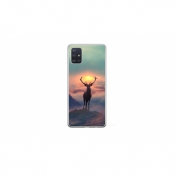 Husa personalizata tip carcasa HQPrint pentru Samsung Galaxy A51, model Antlers, multicolor, S1D1M0303