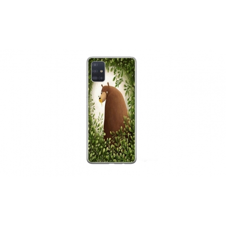 Husa personalizata tip carcasa HQPrint pentru Samsung Galaxy A51, model Bear, multicolor, S1D1M0312