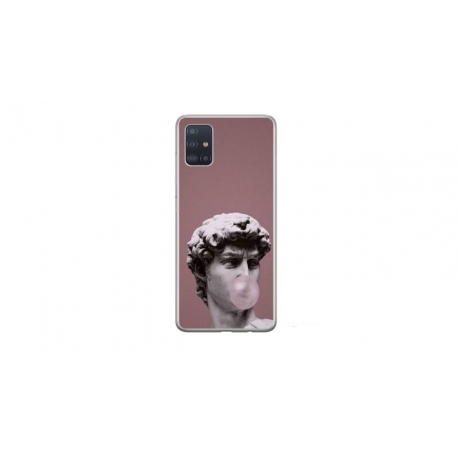 Husa personalizata tip carcasa HQPrint pentru Samsung Galaxy A51, model Bubble Gum Statue, multicolor, S1D1M0317