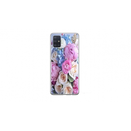 Husa personalizata tip carcasa HQPrint pentru Samsung Galaxy A71, model Flowers 1, multicolor, S1D1M0026