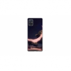 Husa personalizata tip carcasa HQPrint pentru Samsung Galaxy A51, model Moon in the Trees, multicolor, S1D1M0331