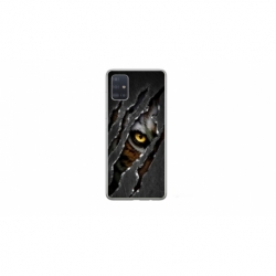 Husa personalizata tip carcasa HQPrint pentru Samsung Galaxy A51, model Hidden Tiger, multicolor, S1D1M0332