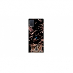 Husa personalizata tip carcasa HQPrint pentru Samsung Galaxy A51, model Owl, multicolor, S1D1M0334