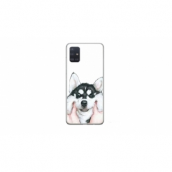 Husa personalizata tip carcasa HQPrint pentru Samsung Galaxy A71, model Fluffy Dog, multicolor, S1D1M0033