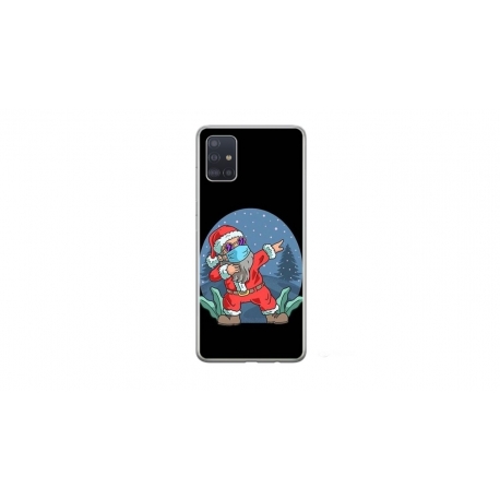 Husa personalizata tip carcasa HQPrint pentru Samsung Galaxy A71, model Covid Santa, multicolor, S1D1M0055