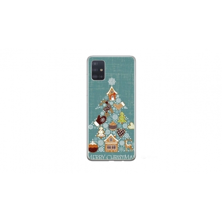 Husa personalizata tip carcasa HQPrint pentru Samsung Galaxy A71, model Merry Christmas 1, multicolor, S1D1M0056
