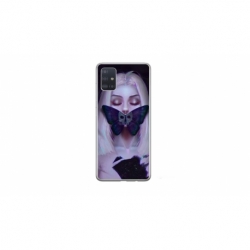Husa personalizata tip carcasa HQPrint pentru Samsung Galaxy A51, model Butterfly Mouth 1, multicolor, S1D1M0351