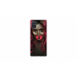 Husa personalizata tip carcasa HQPrint pentru Samsung Galaxy A51, model Butterfly Mouth 2, multicolor, S1D1M0352