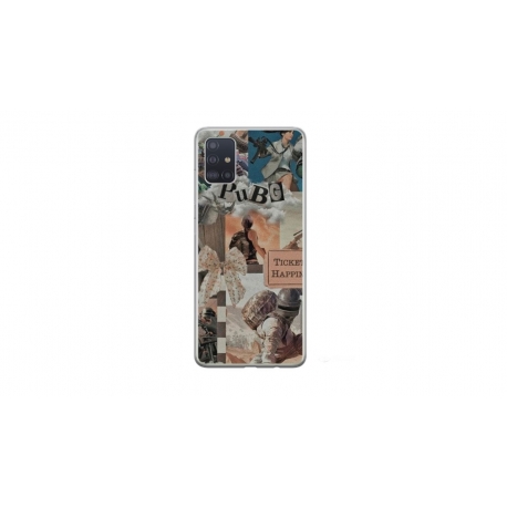 Husa personalizata tip carcasa HQPrint pentru Samsung Galaxy A51, model PUBG 2, multicolor, S1D1M0363
