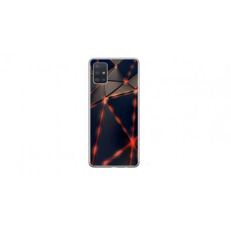 Husa personalizata tip carcasa HQPrint pentru Samsung Galaxy A51, model Lava Triangles, multicolor, S1D1M0367