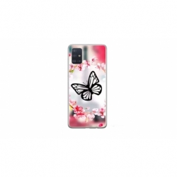 Husa personalizata tip carcasa HQPrint pentru Samsung Galaxy A51, model Butterfly 8, multicolor, S1D1M0380