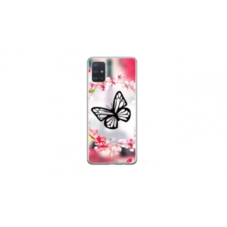 Husa personalizata tip carcasa HQPrint pentru Samsung Galaxy A51, model Butterfly 8, multicolor, S1D1M0380