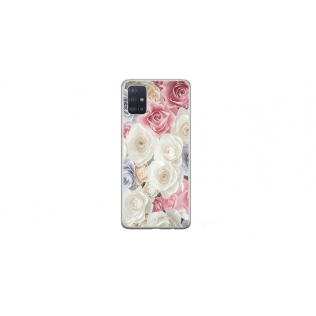 Husa personalizata tip carcasa HQPrint pentru Samsung Galaxy A51, model Flowers 23, multicolor, S1D1M0385