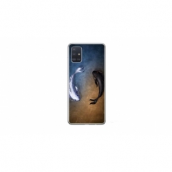 Husa personalizata tip carcasa HQPrint pentru Samsung Galaxy A51, model Ying and Yang Fish, multicolor, S1D1M0390