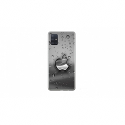 Husa personalizata tip carcasa HQPrint pentru Samsung Galaxy A71, model Rainy Apple logo, multicolor, S1D1M0148