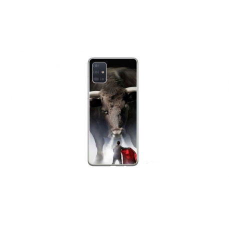 Husa personalizata tip carcasa HQPrint pentru Samsung Galaxy A71, model Bull, multicolor, S1D1M0205
