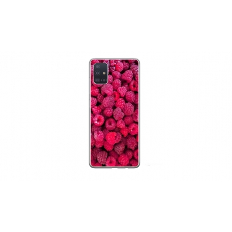 Husa personalizata tip carcasa HQPrint pentru Samsung Galaxy A71, model Zmeura, multicolor, S1D1M0234