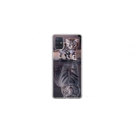 Husa personalizata tip carcasa HQPrint pentru Samsung Galaxy A71, model Tiger, multicolor, S1D1M0242