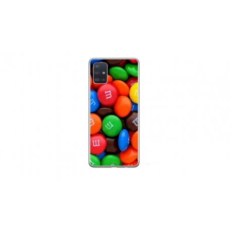 Husa personalizata tip carcasa HQPrint pentru Samsung Galaxy A71, model MandM, multicolor, S1D1M0257