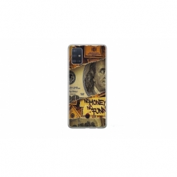 Husa personalizata tip carcasa HQPrint pentru Samsung Galaxy A71, model No Money No Funny, multicolor, S1D1M0262