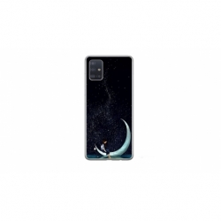 Husa personalizata tip carcasa HQPrint pentru Samsung Galaxy A71, model Moon Fishing, multicolor, S1D1M0270