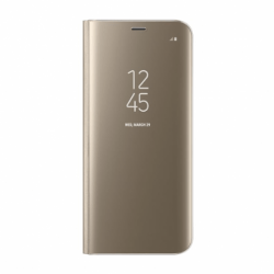 Husa HUAWEI P30 Pro - Flip Wallet Clear (Auriu) Blister