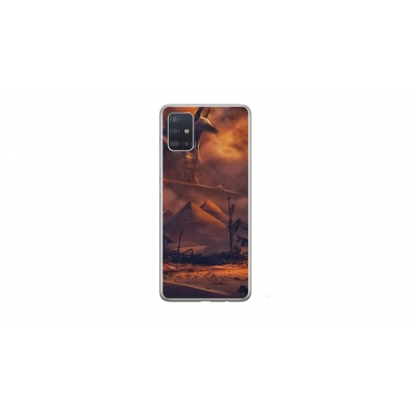 Husa personalizata tip carcasa HQPrint pentru Samsung Galaxy A71, model Anubis, multicolor, S1D1M0281