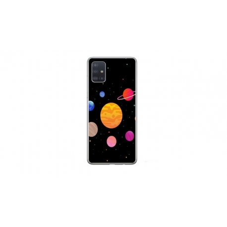 Husa personalizata tip carcasa HQPrint pentru Samsung Galaxy A71, model Colorful Galaxy, multicolor, S1D1M0283