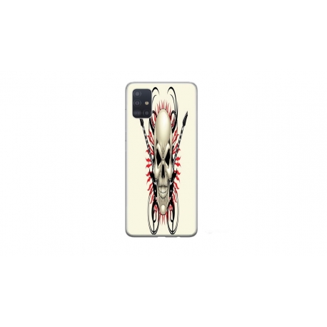 Husa personalizata tip carcasa HQPrint pentru Samsung Galaxy A71, model Skull 1, multicolor, S1D1M0284