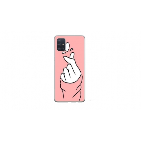 Husa personalizata tip carcasa HQPrint pentru Samsung Galaxy A71, model Heart Snap, multicolor, S1D1M0285