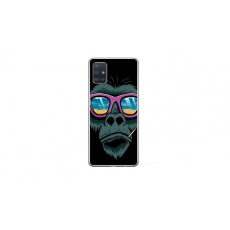 Husa personalizata tip carcasa HQPrint pentru Samsung Galaxy A71, model Gorilla, multicolor, S1D1M0288