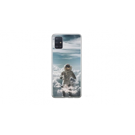 Husa personalizata tip carcasa HQPrint pentru Samsung Galaxy A71, model Astronaut in the Clouds, multicolor, S1D1M0290